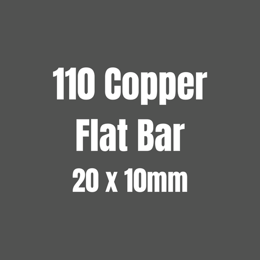 Copper 110 Flat Bar 20x10mm