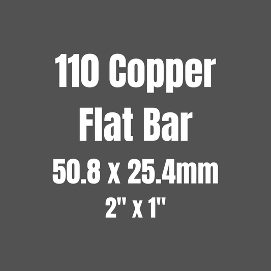 Copper 110 Flat Bar 50.8x25.4mm