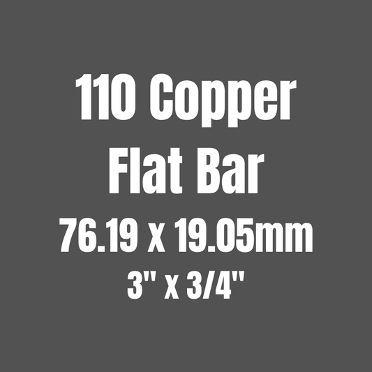 Copper 110 Flat Bar 76.19x19.05mm