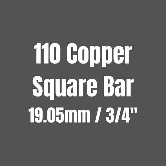 Copper 110 Square Bar 19.05mm