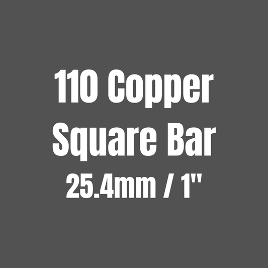 Copper 110 Square Bar 25.4mm