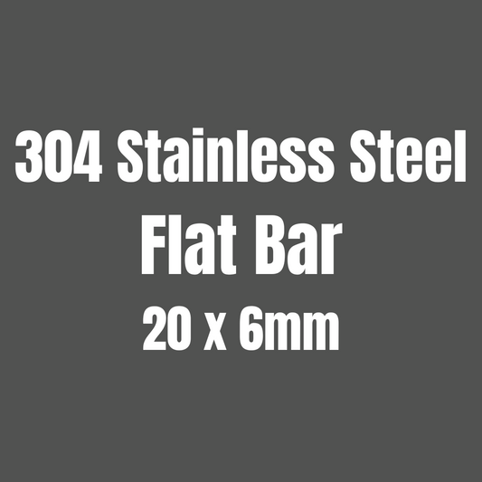 Stainless Steel 304 Flat Bar 20x6mm