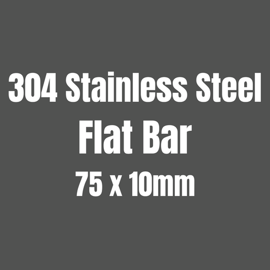 Stainless Steel 304 Flat Bar 75x10mm