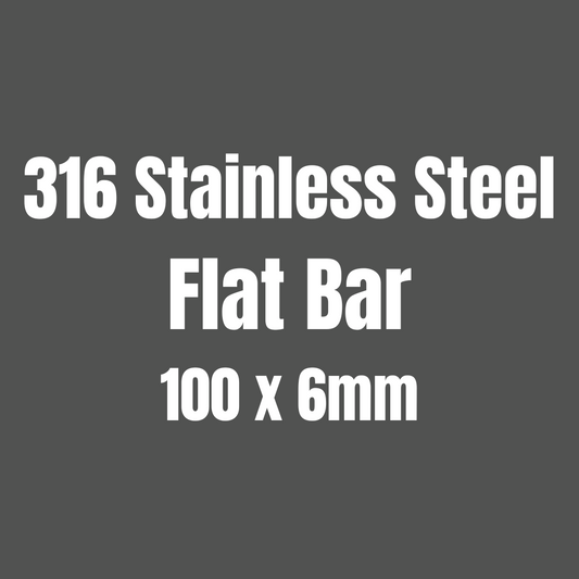 Stainless Steel 316 Flat Bar 100x6mm