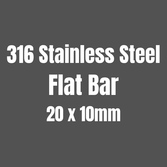 Stainless Steel 316 Flat Bar 20x10mm