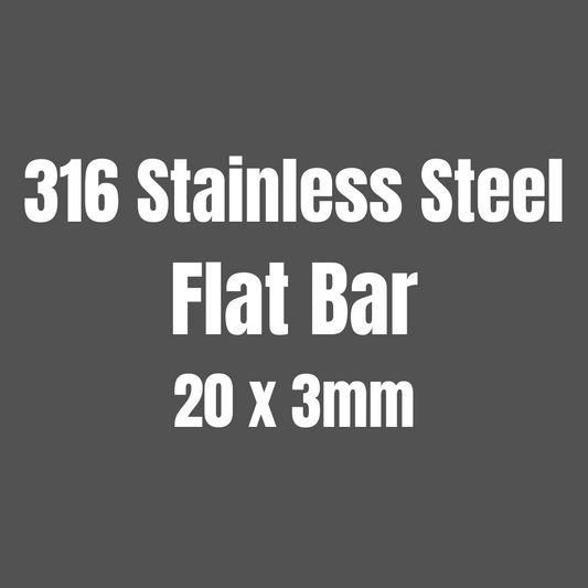 Stainless Steel 316 Flat Bar 20x3mm