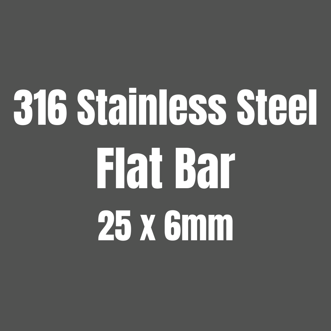 Stainless Steel 316 Flat Bar 25x6mm