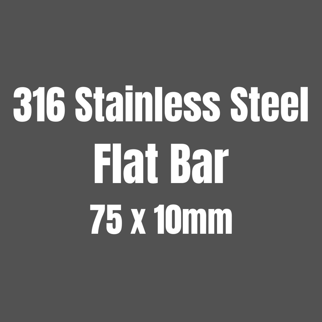 Stainless Steel 316 Flat Bar 75x10mm