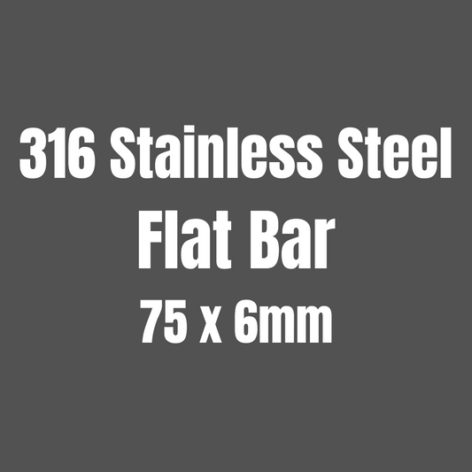 Stainless Steel 316 Flat Bar 75x6mm