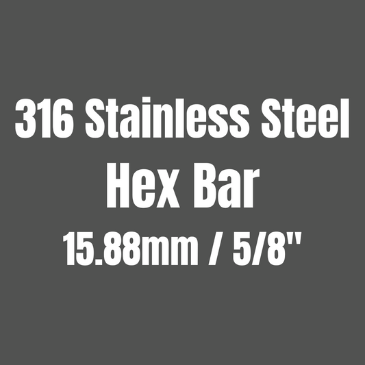 Stainless Steel 316 Hex Bar 15.88mm