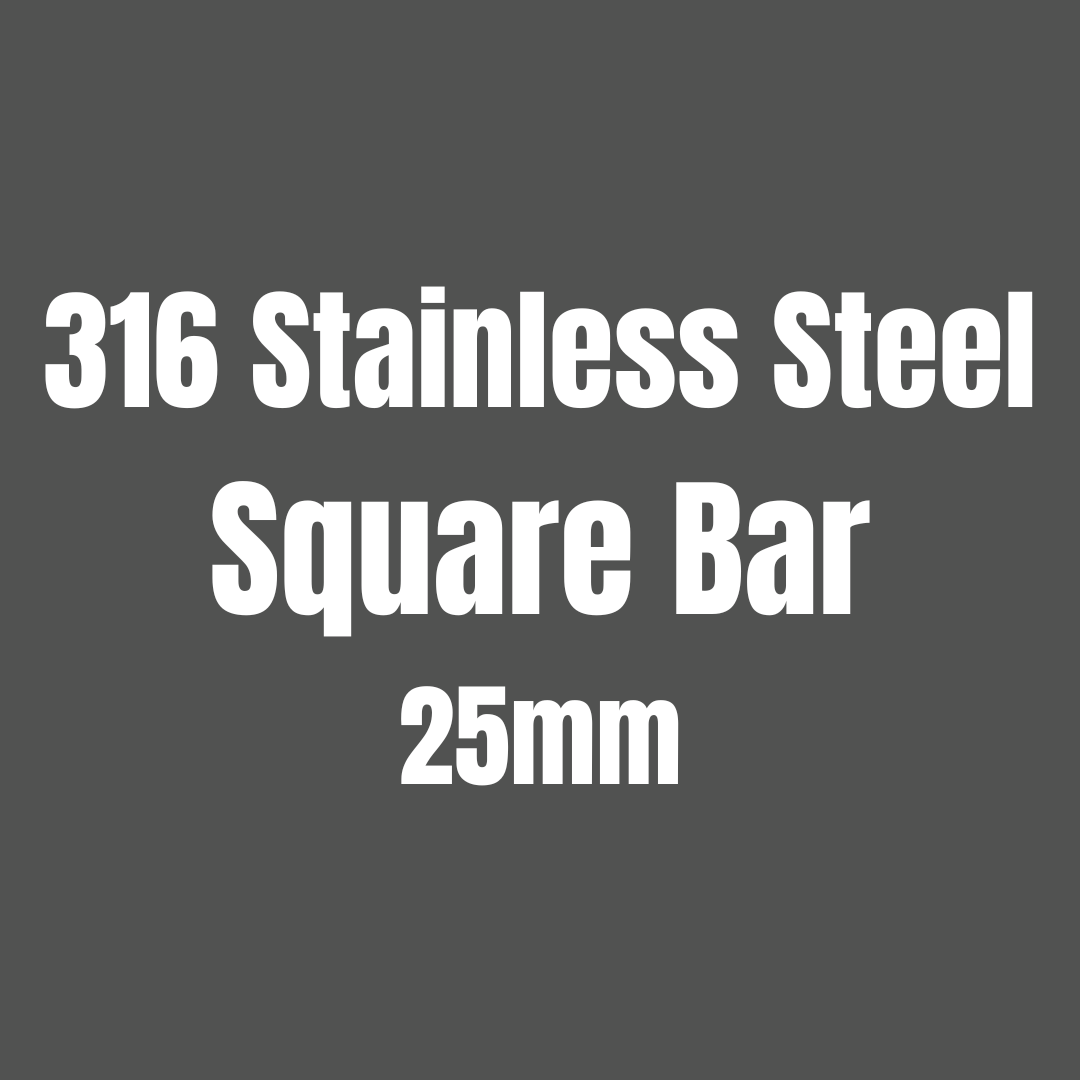 Stainless Steel 316 Square Bar 25mm