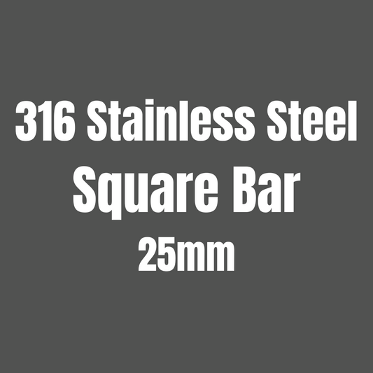 Stainless Steel 316 Square Bar 25mm