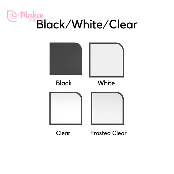 Square (Rounded) | Black/White/Clear