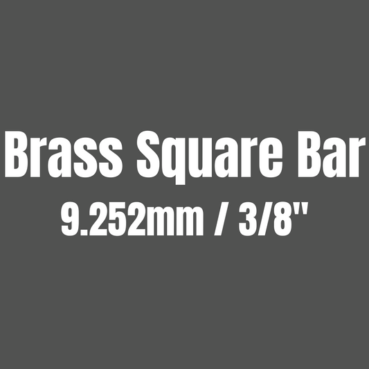 Brass 385 Square Bar 9.525mm