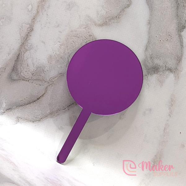 120mm Circle Cake Topper | Mirror & Glitter