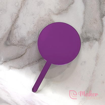 120mm Circle Cake Topper | Mirror & Glitter