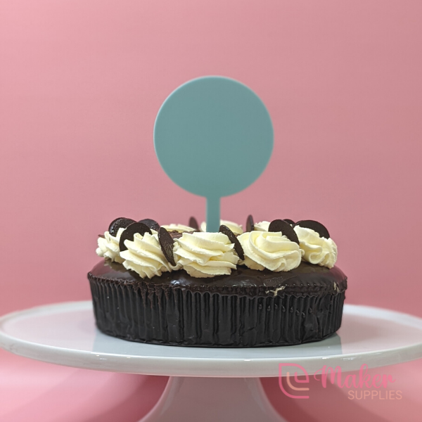 80mm Circle Cake Topper | Pastels & Solids