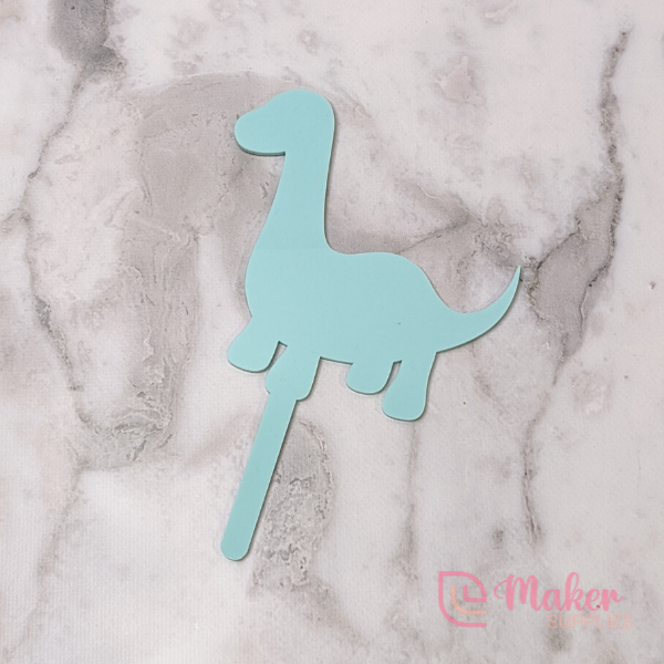 Dinosaur Brachiosaurus Cake Topper  |  Mirror & Glitter