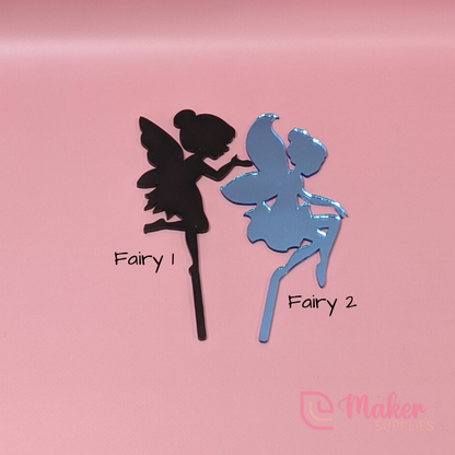 Fairy Cake Topper | Mirror & Glitter