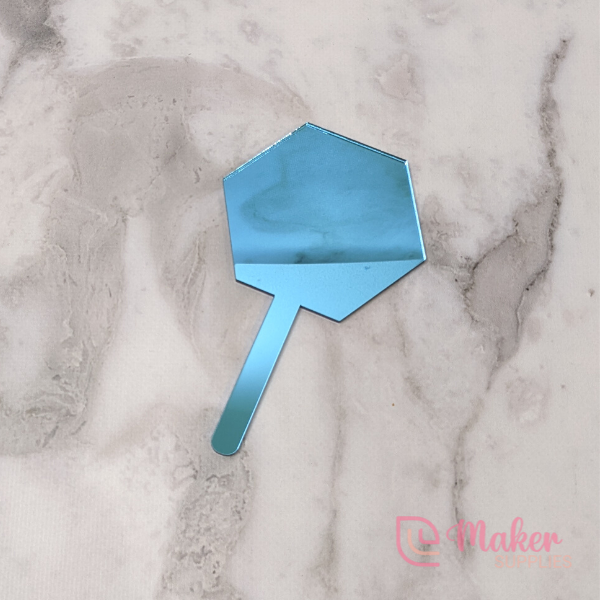 80mm Hexagon Cake Topper | Mirror & Glitter