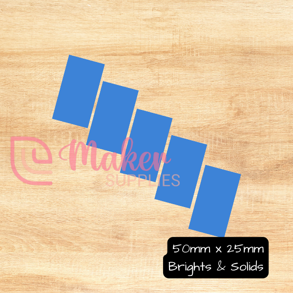 50mm x 25mm Rectangle (Set of 5) | Brights & Solids