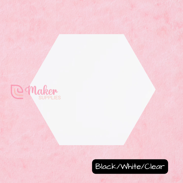 Hexagon | Black/White/Clear