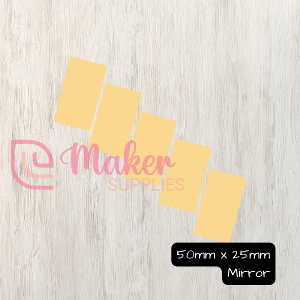 50mm x 25mm Rectangle (Set of 5) | Mirror