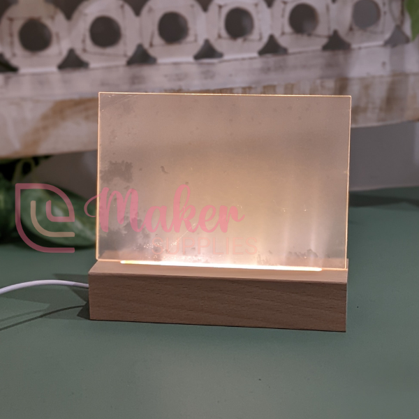 LED Light Base | Wooden Rectangle