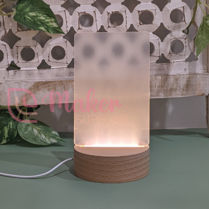 LED Light Base | Wooden Round